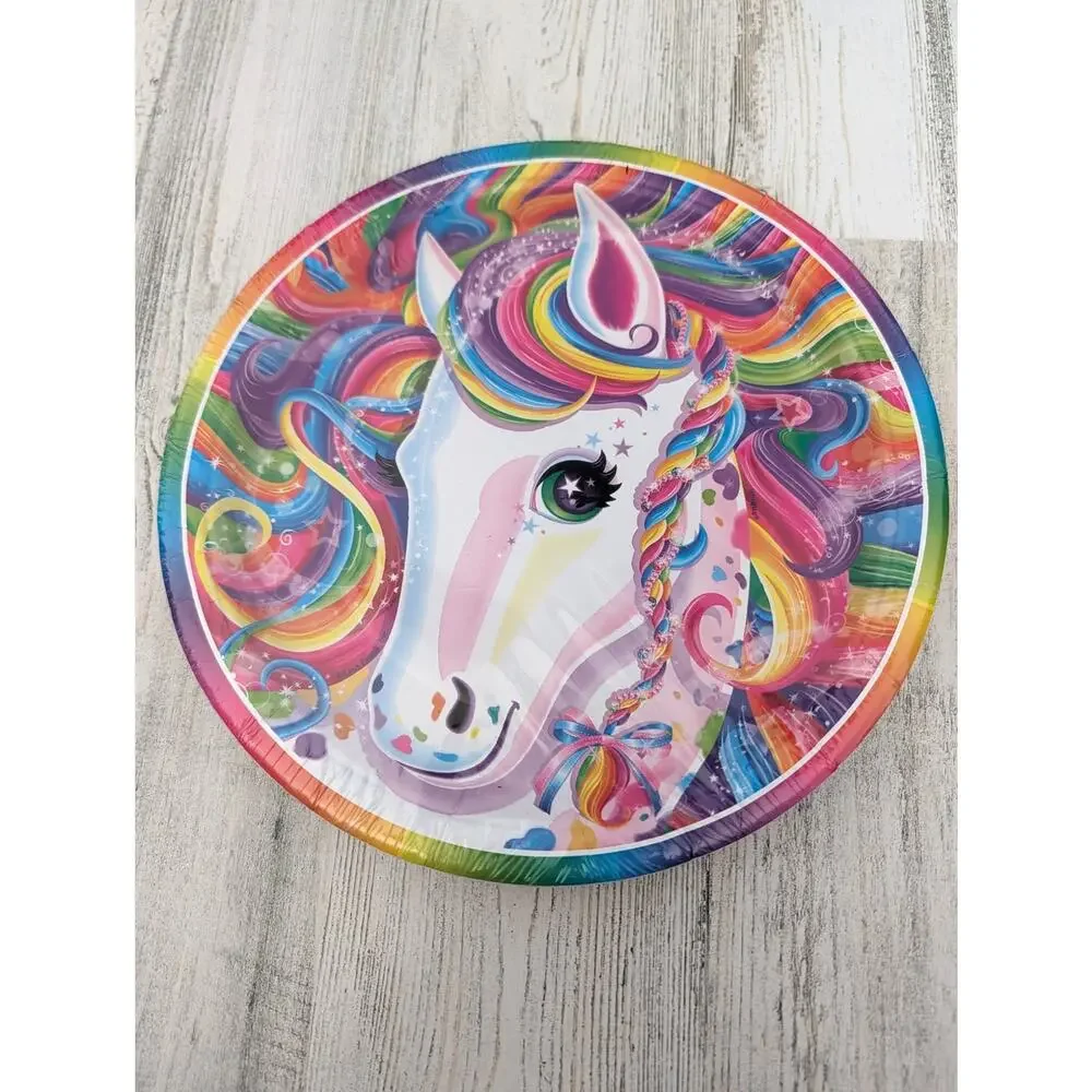 Lisa Frank Rainbow Majesty Party Bundle Napkins Plates Invitations Y2K 90s NEW
